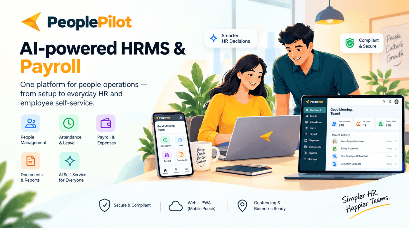 PeoplePilot AI-powered HRMS and payroll platform